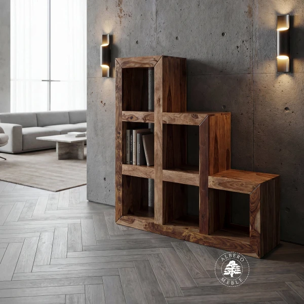 Regał schodkowy drewniany Modern Cube